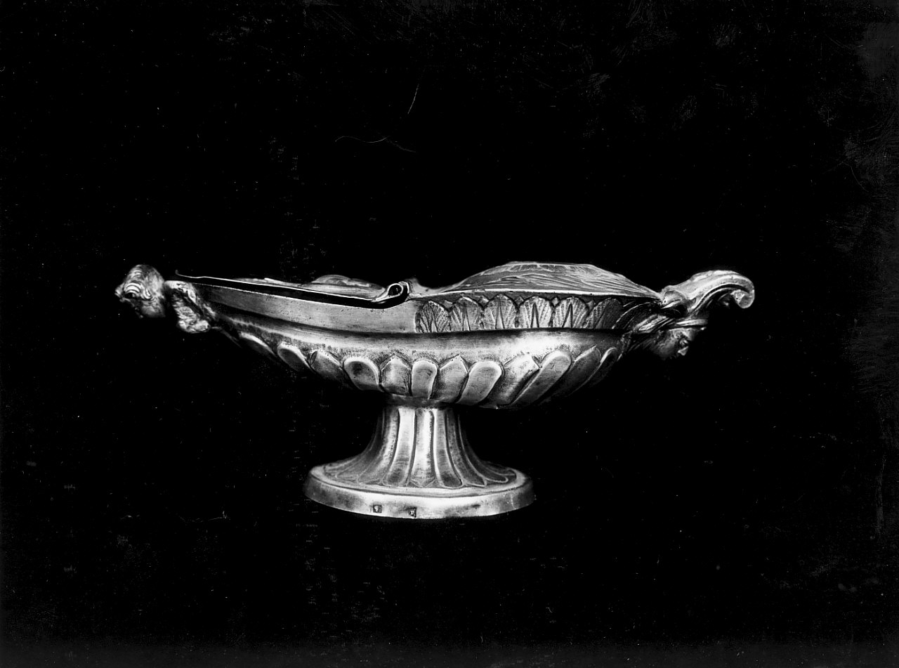 navicella portaincenso, opera isolata - bottega napoletana (sec. XIX)