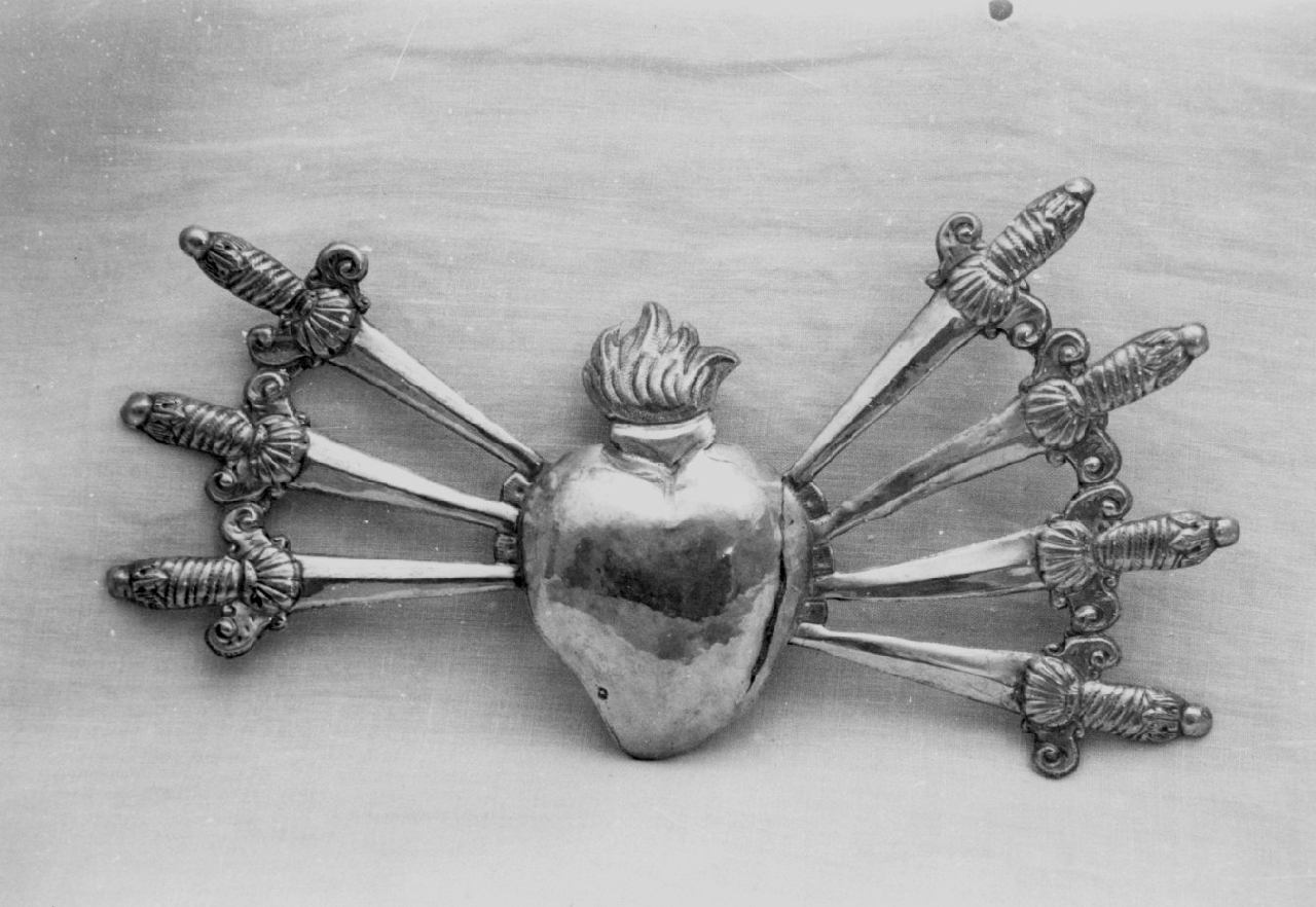 attributo iconografico di immagine sacra, opera isolata - bottega napoletana (sec. XIX)