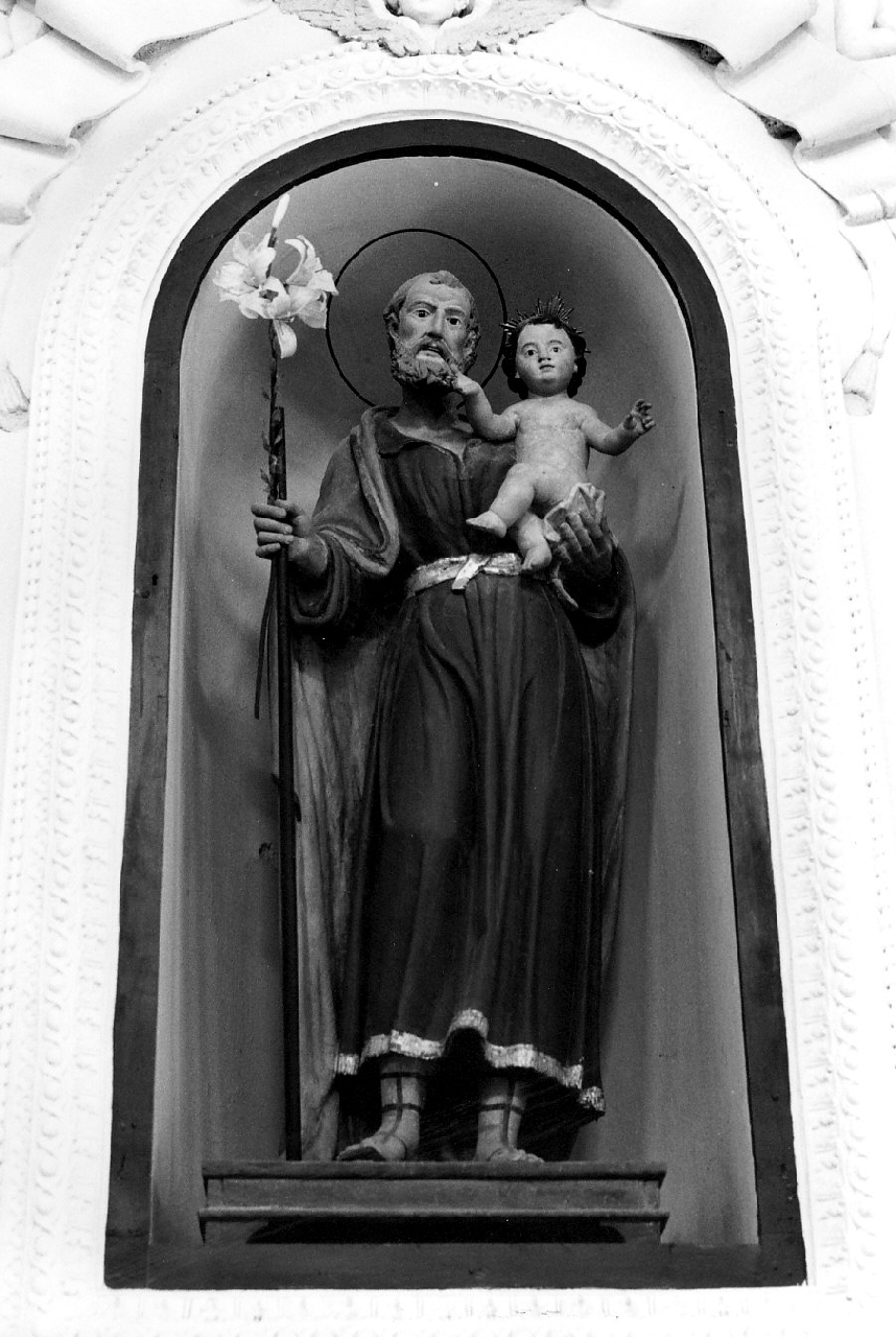 San Giuseppe e Gesù Bambino (statua, opera isolata) - bottega Italia meridionale (sec. XIX)
