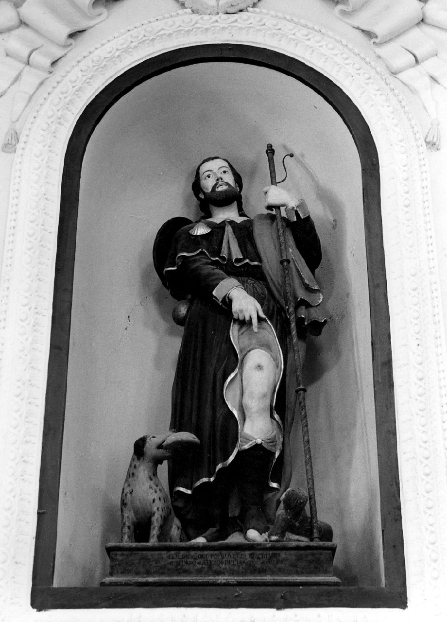 San Rocco (statua) di Musitano Raffaelangelo (sec. XIX)