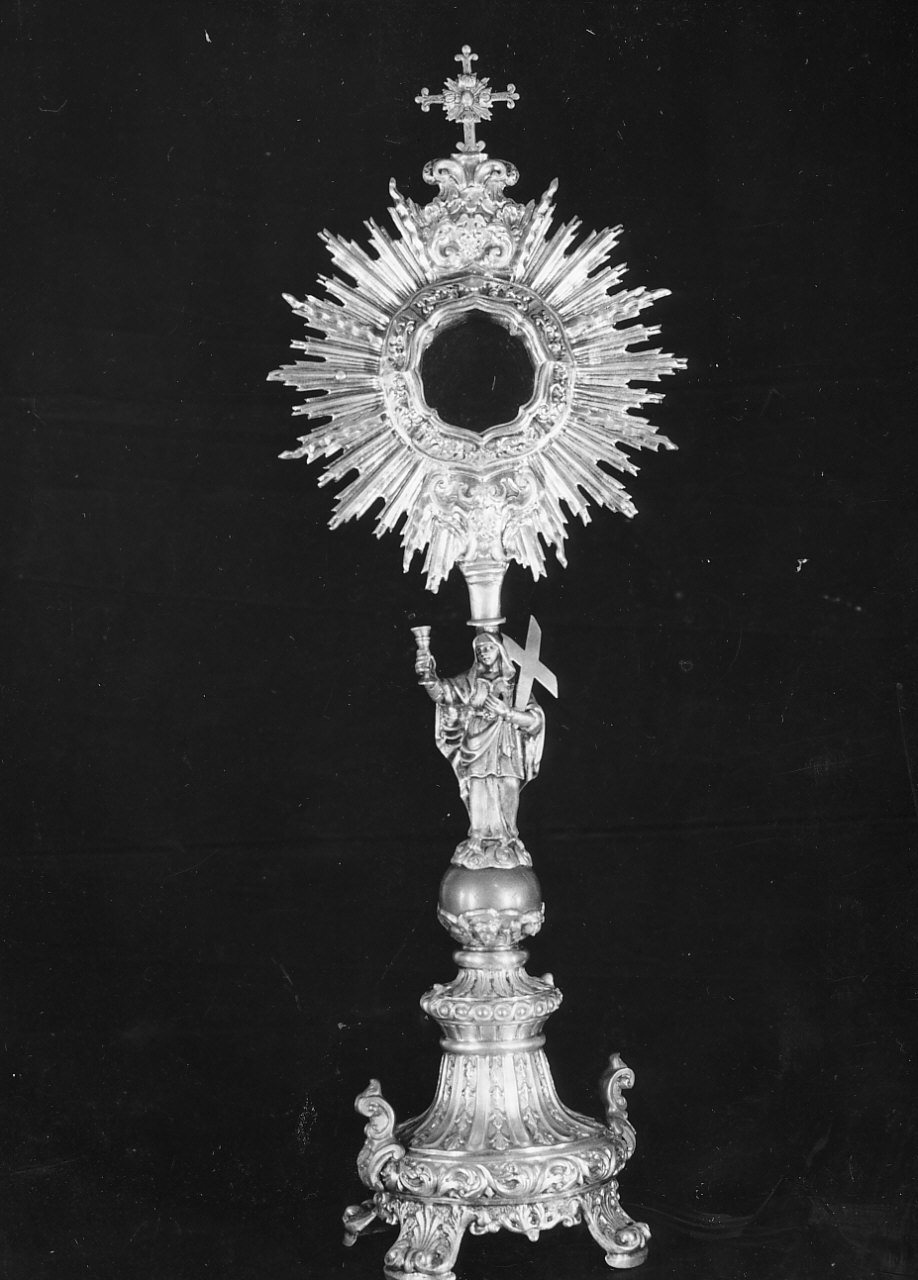 ostensorio - a raggiera, opera isolata - bottega napoletana (sec. XVIII)