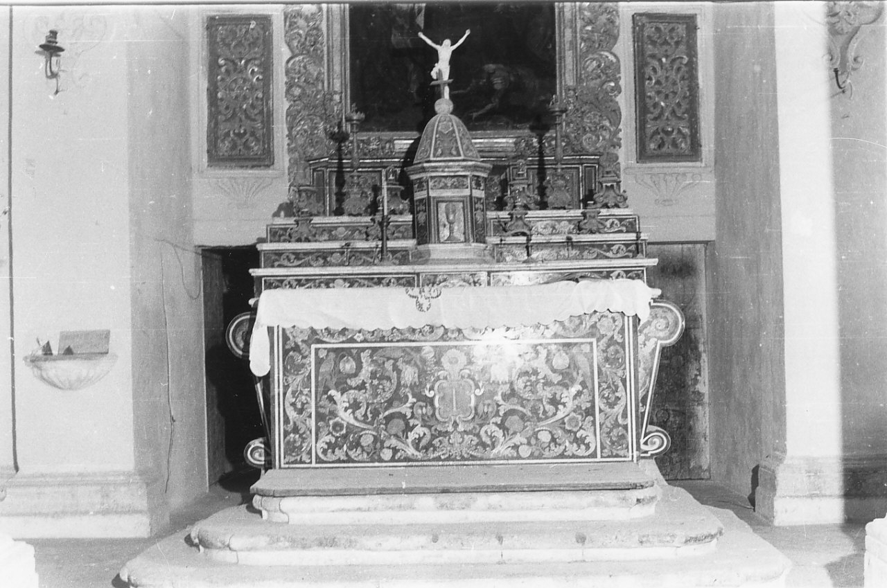 altare maggiore, complesso decorativo di Costa Domenico (sec. XVIII)
