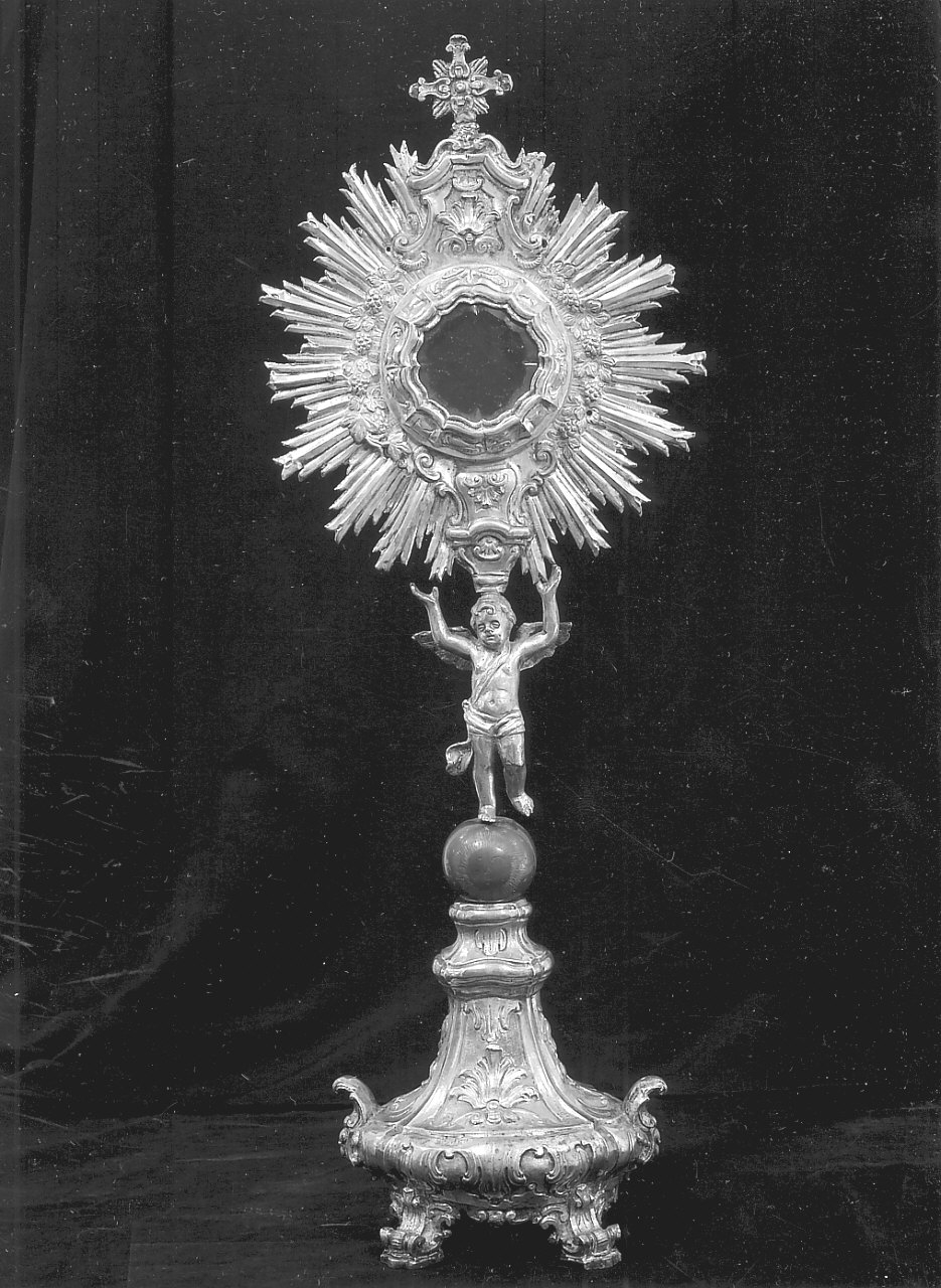 ostensorio - a raggiera, opera isolata - bottega napoletana (ultimo quarto sec. XVIII)