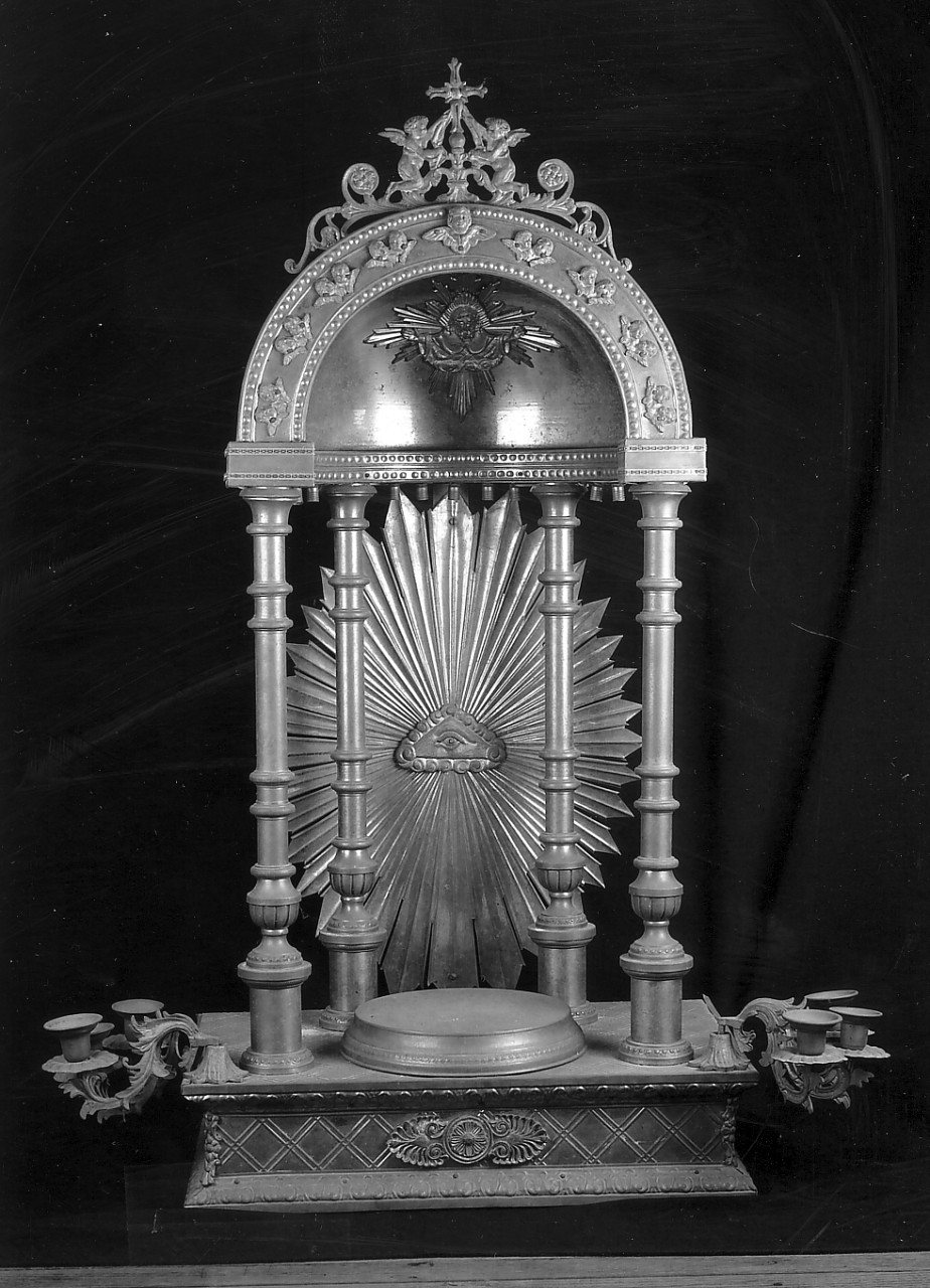 tronetto per esposizione eucaristica, opera isolata - bottega Italia meridionale (prima metà sec. XX)