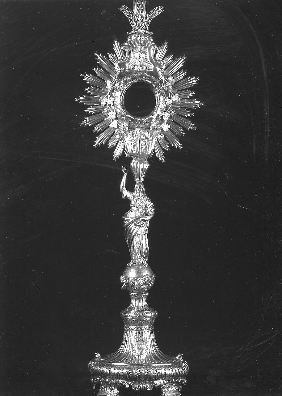 ostensorio - a raggiera, opera isolata di Pane Gaetano (sec. XIX)