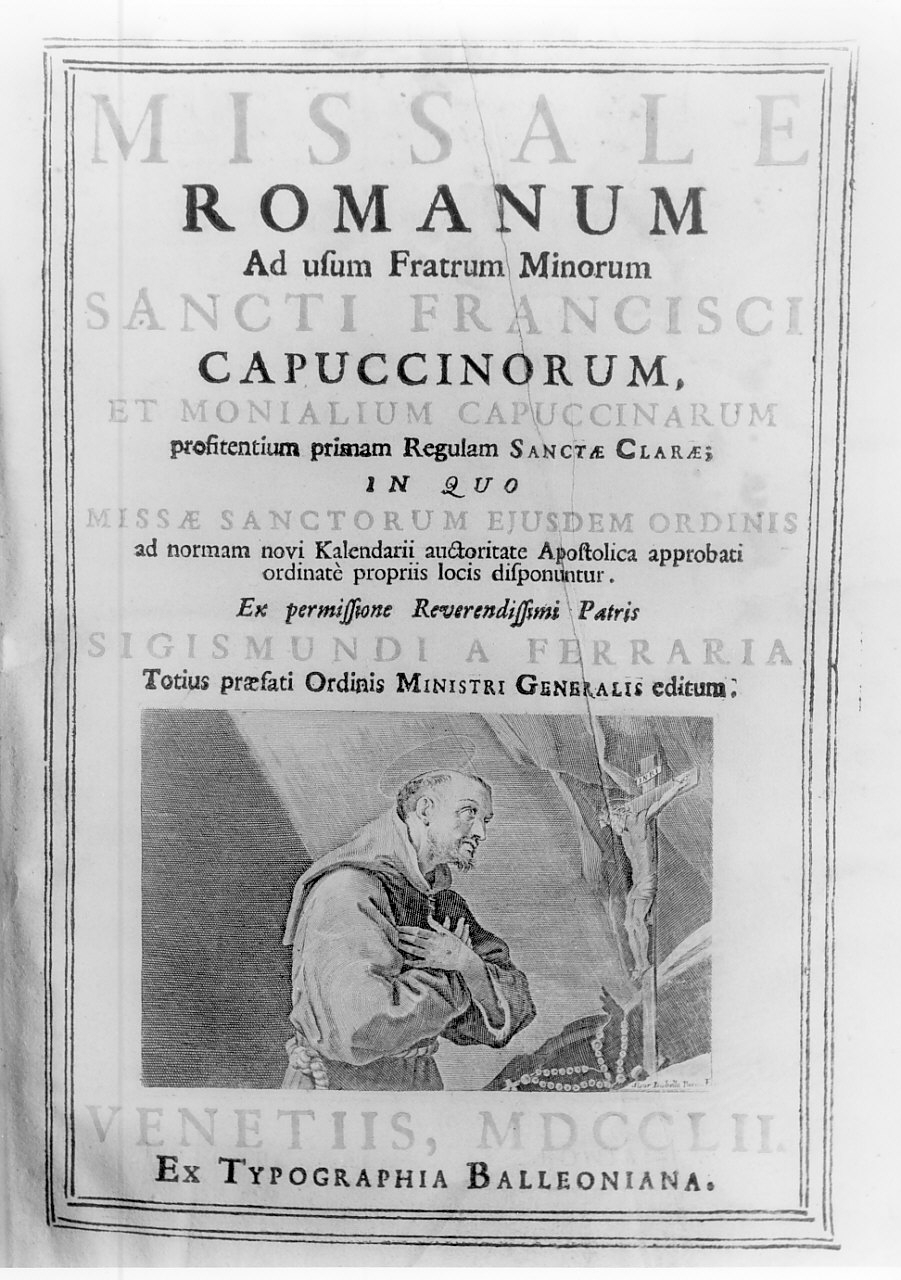 coperta di libro liturgico di Tipografia Balleoniana (sec. XVIII)