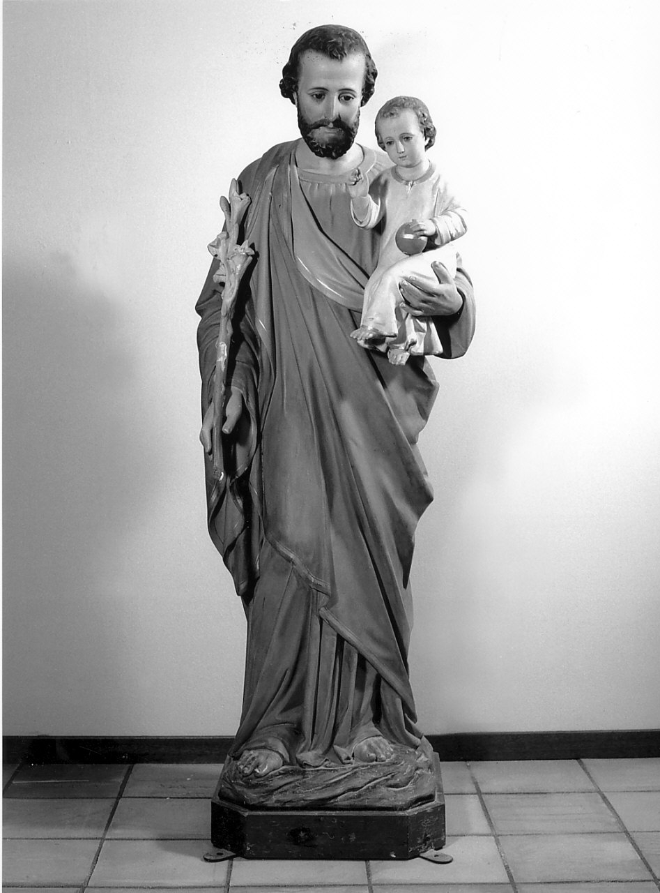 San Giuseppe e Gesù Bambino (statua, opera isolata) - bottega Italia meridionale (seconda metà, seconda metà, seconda metà sec. XVIII, sec. XIX, sec. XX)