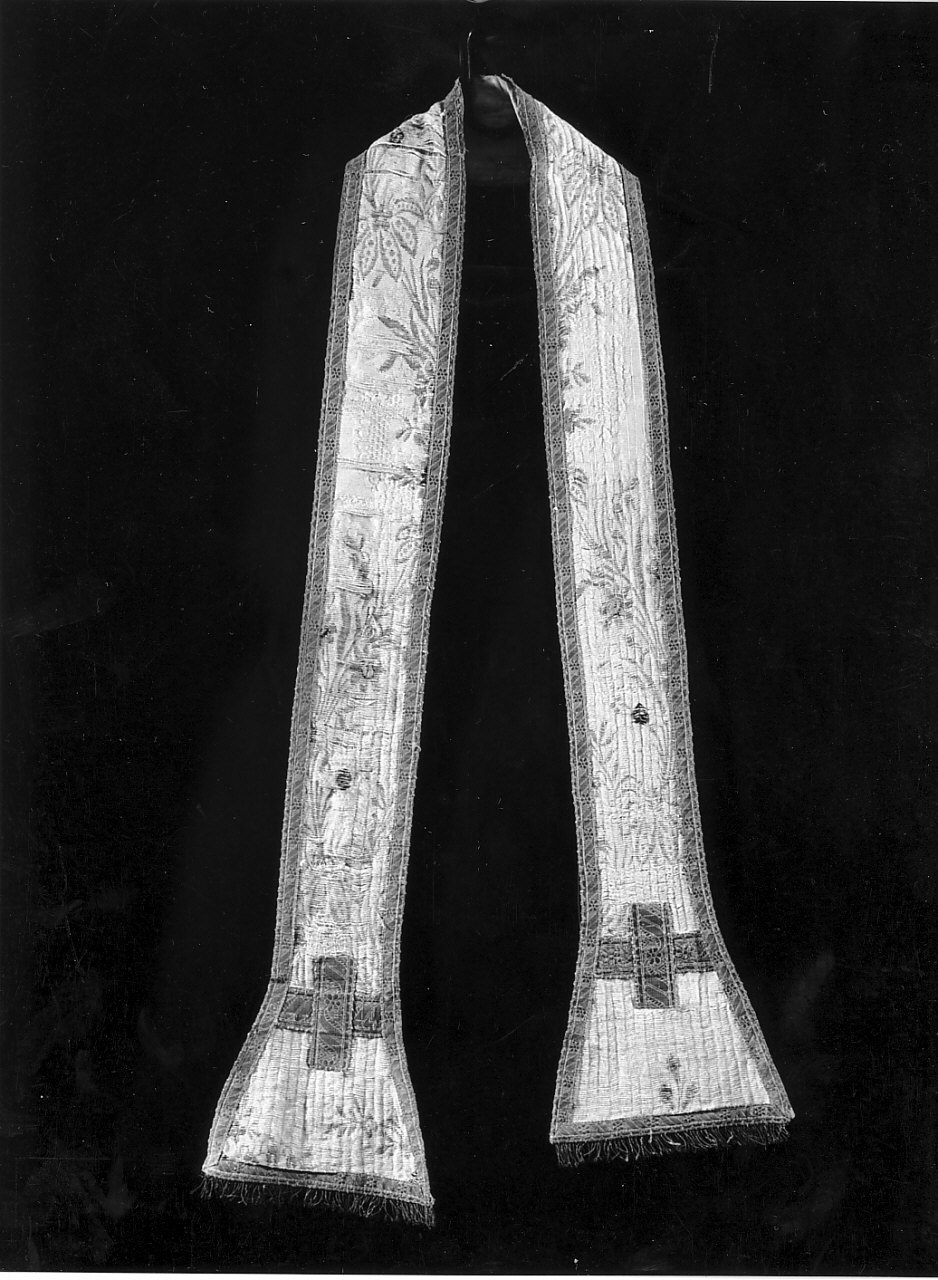 stola, opera isolata - manifattura calabrese (seconda metà sec. XVIII, sec. XIX)