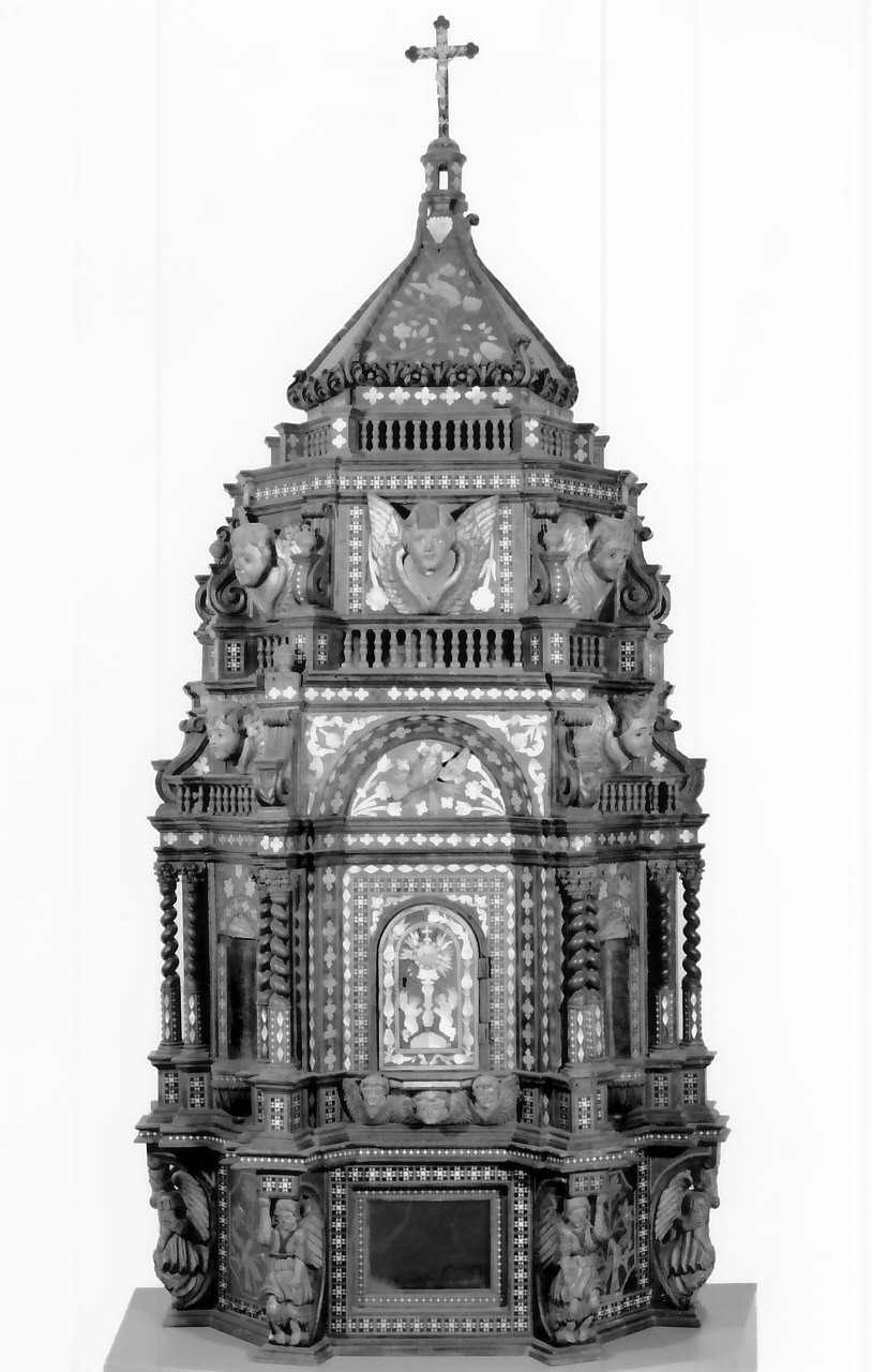tabernacolo - a frontale architettonico, opera isolata di Fra' Lorenzo da Belmonte (e aiuti) (sec. XVIII)