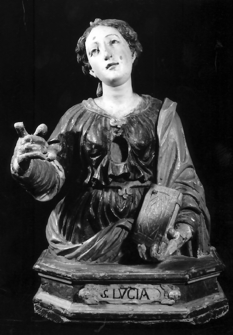 Santa Lucia (reliquiario - a busto, opera isolata) - bottega campana (metà sec. XVII)