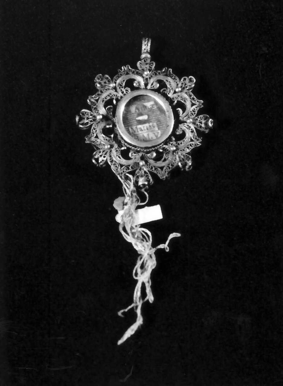 reliquiario a capsula - a medaglione, opera isolata - bottega napoletana (seconda metà sec. XVIII, sec. XIX)