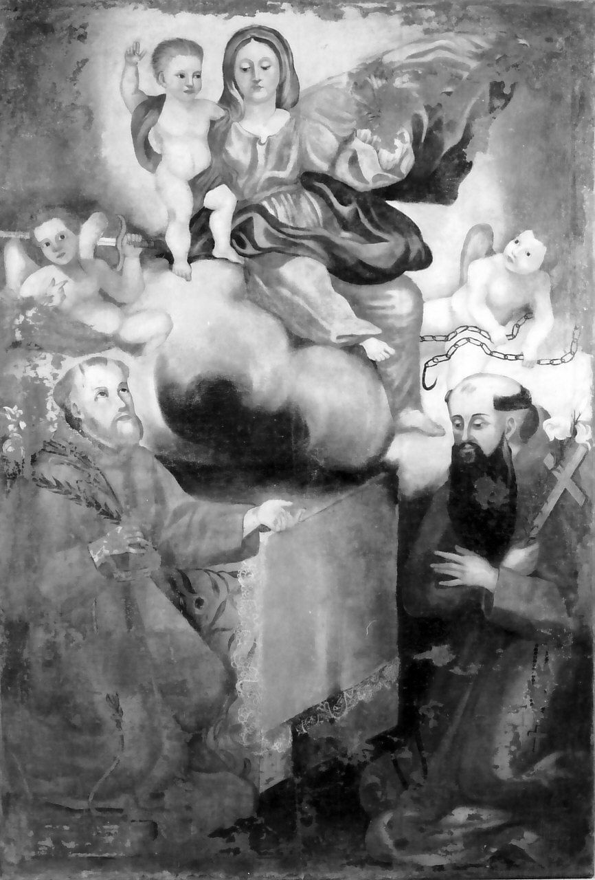 Madonna con Bambino e Santi (dipinto, opera isolata) - ambito campano (prima metà sec. XVII, sec. XVIII)