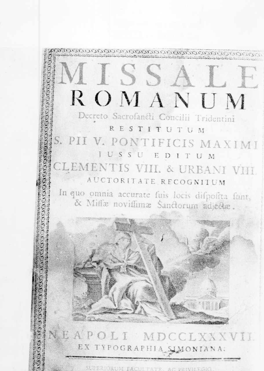 coperta di libro liturgico di Tipografia Simoniana (sec. XVIII)