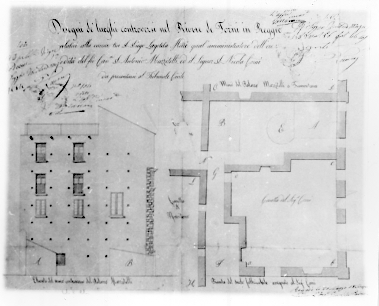 planimetria, opera isolata di Palmieri Giuseppe (sec. XIX)
