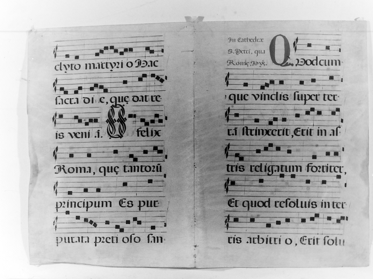 messale cantato, frammento - bottega Italia meridionale (?) (sec. XVII)
