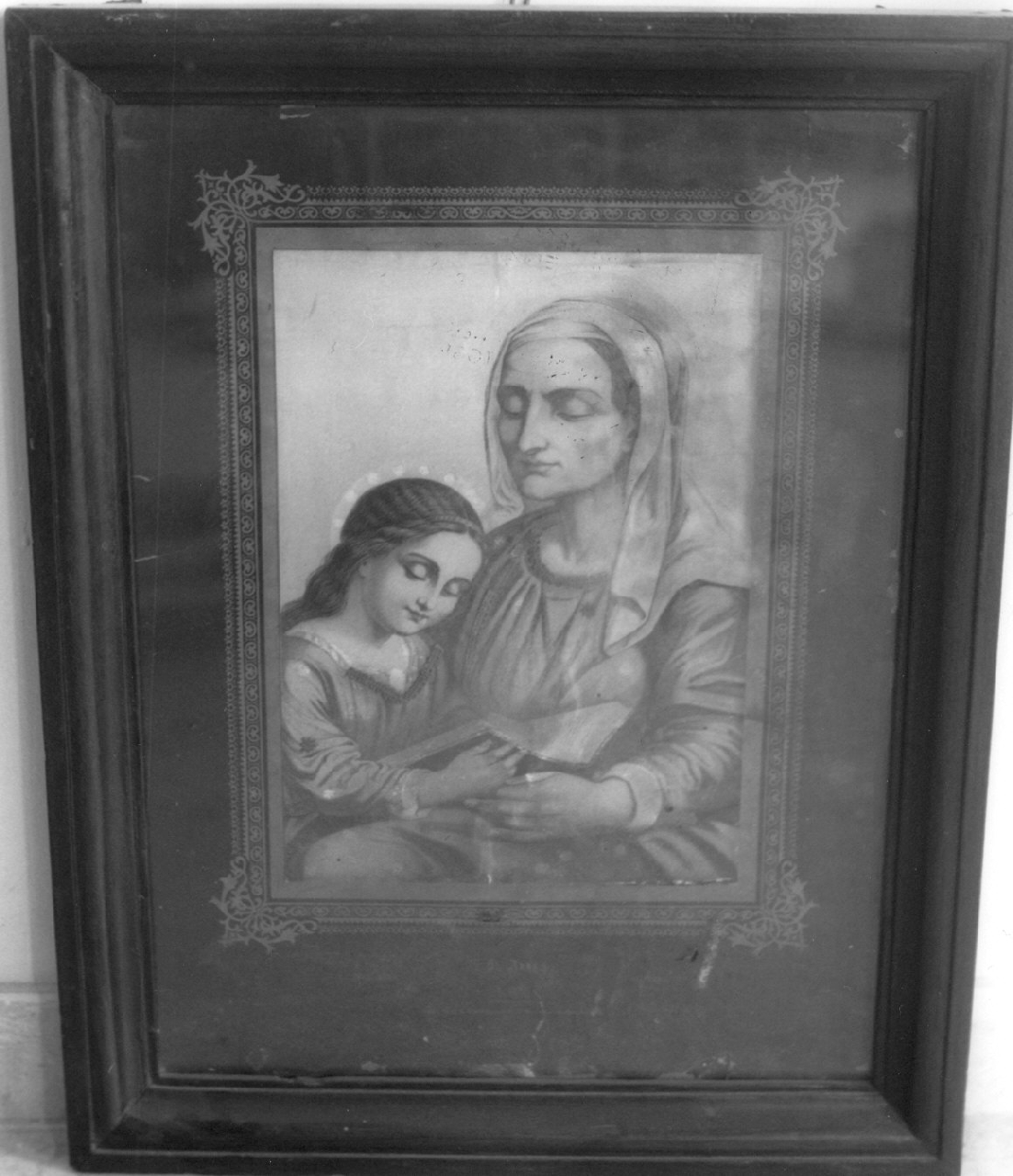 Maria Vergine bambina e Sant'Anna (stampa, opera isolata) - ambito Italia meridionale (sec. XIX)