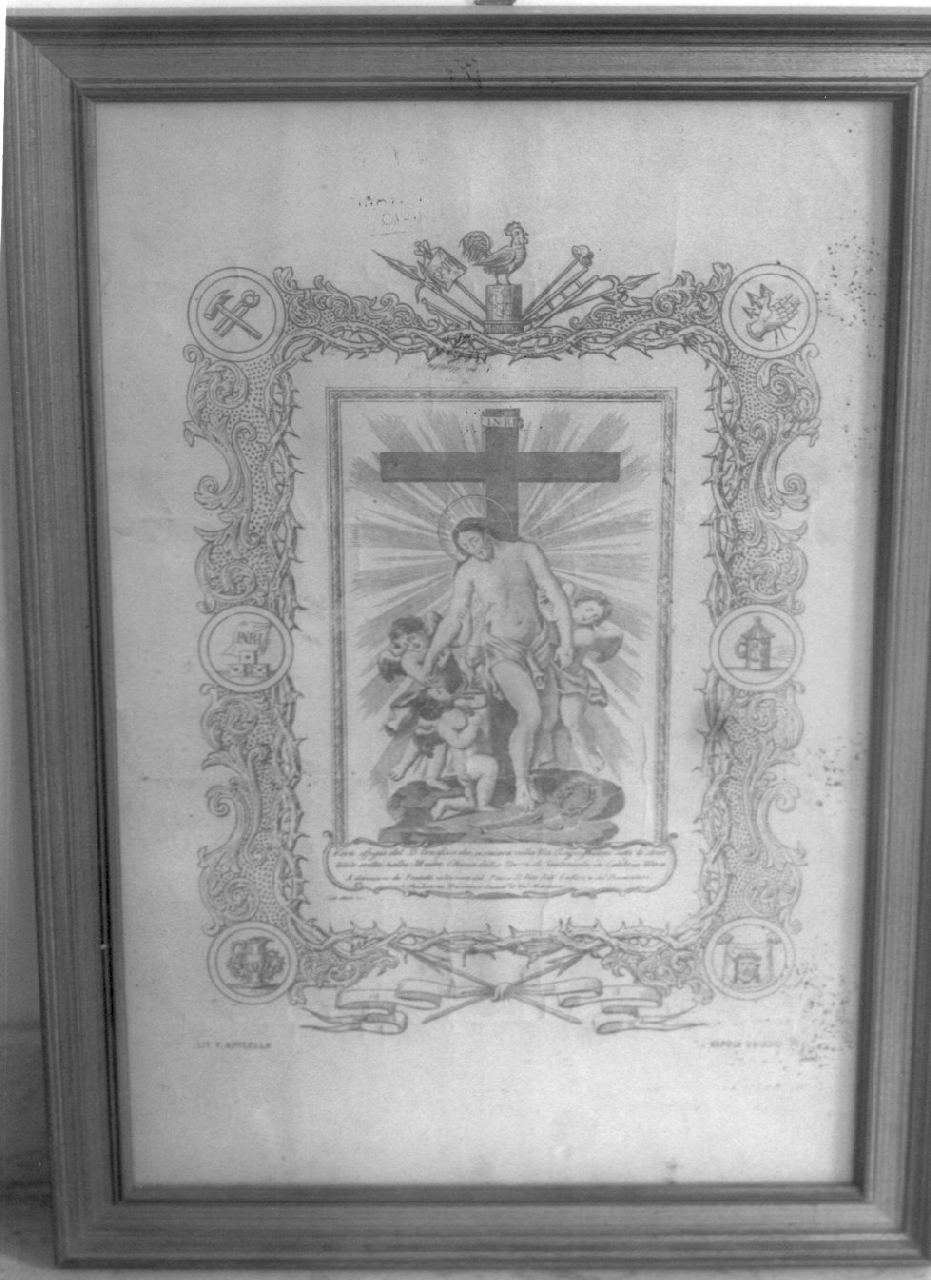 deposizione di Cristo dalla croce (stampa, opera isolata) - ambito napoletano (sec. XIX)