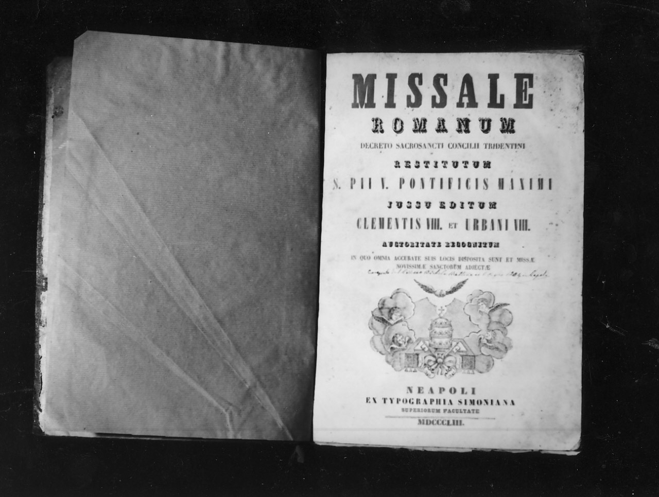 coperta di libro liturgico di Tipografia Simoniana (sec. XIX)