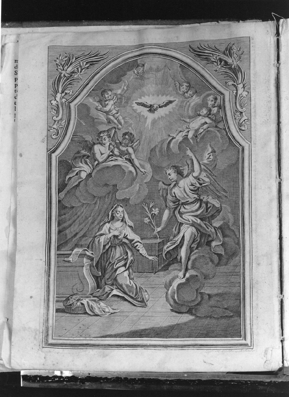 Annunciazione (stampa) di Beylbrouck Michael (sec. XVIII)