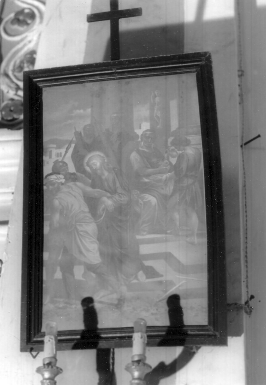 stazione I: Gesù condannato a morte (stampa, elemento d'insieme) - produzione Italia meridionale (sec. XIX)