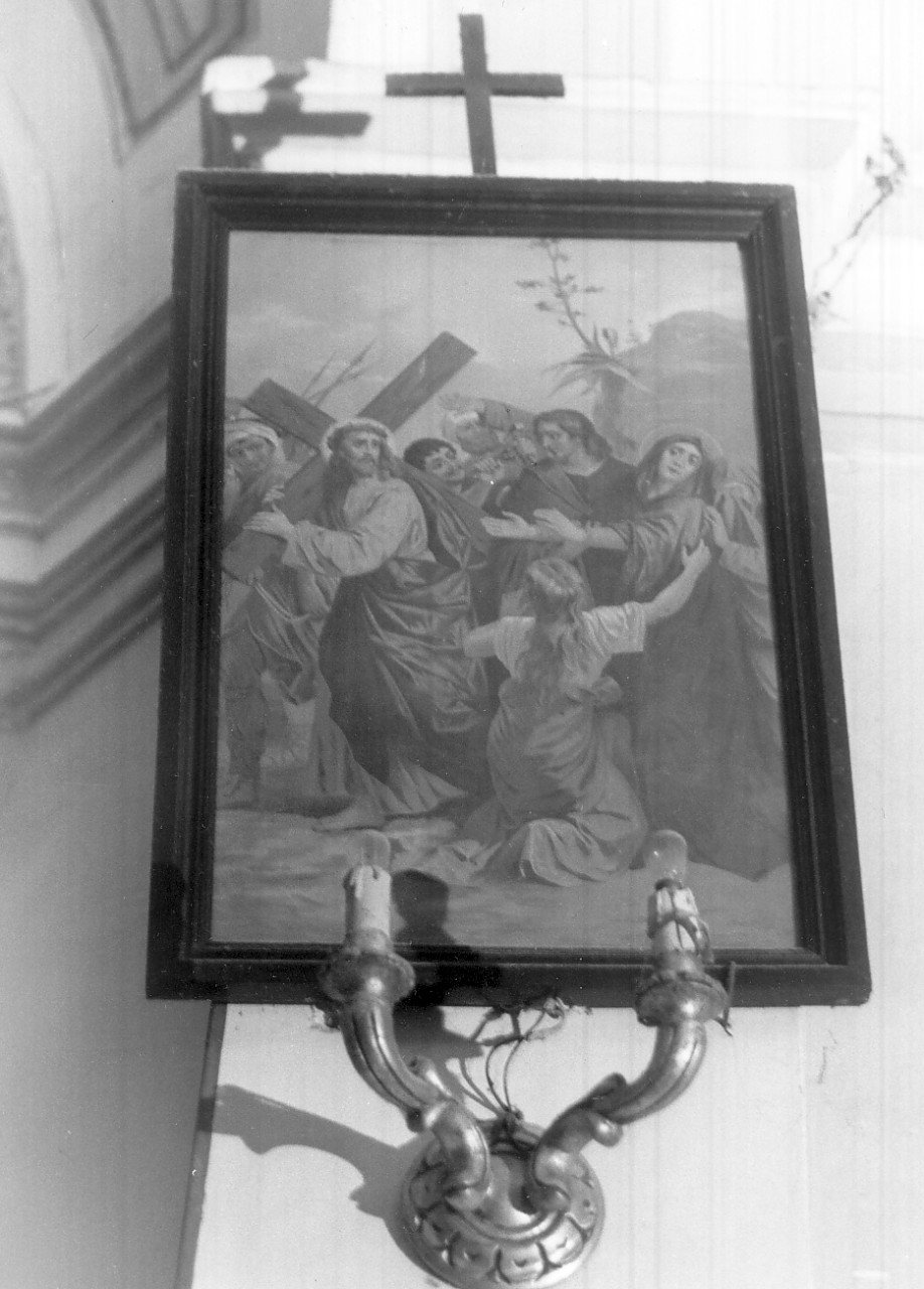 stazione IV: Gesù incontra la Madonna (stampa, elemento d'insieme) - produzione Italia meridionale (sec. XIX)