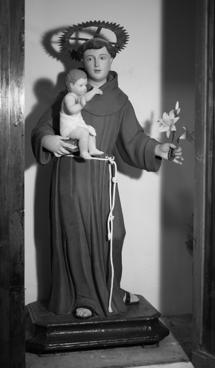 Sant'Antonio da Padova con il bambino (statua, opera isolata) - bottega calabrese (sec. XIX)