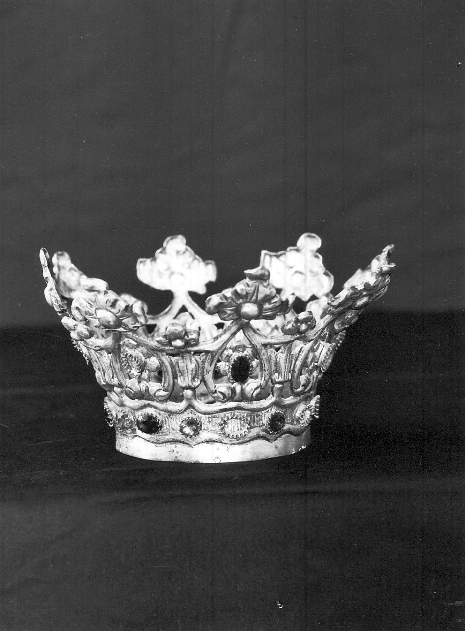 corona da statua, opera isolata - bottega Italia meridionale (fine/inizio secc. XVII/ XVIII)