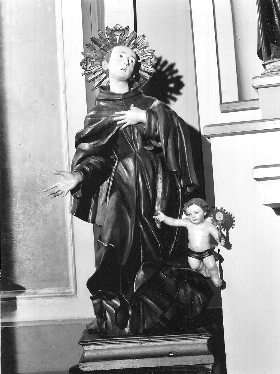 Santo francescano (statua, opera isolata) - bottega Italia meridionale (seconda metà sec. XVIII)