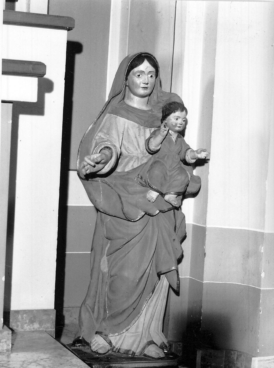 Maria Vergine bambina e Sant'Anna (statua, opera isolata) - bottega calabrese (fine/inizio secc. XIX/ XX)