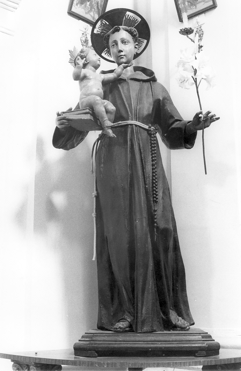 Sant'Antonio da Padova (statua, opera isolata) - bottega calabrese (sec. XVIII)