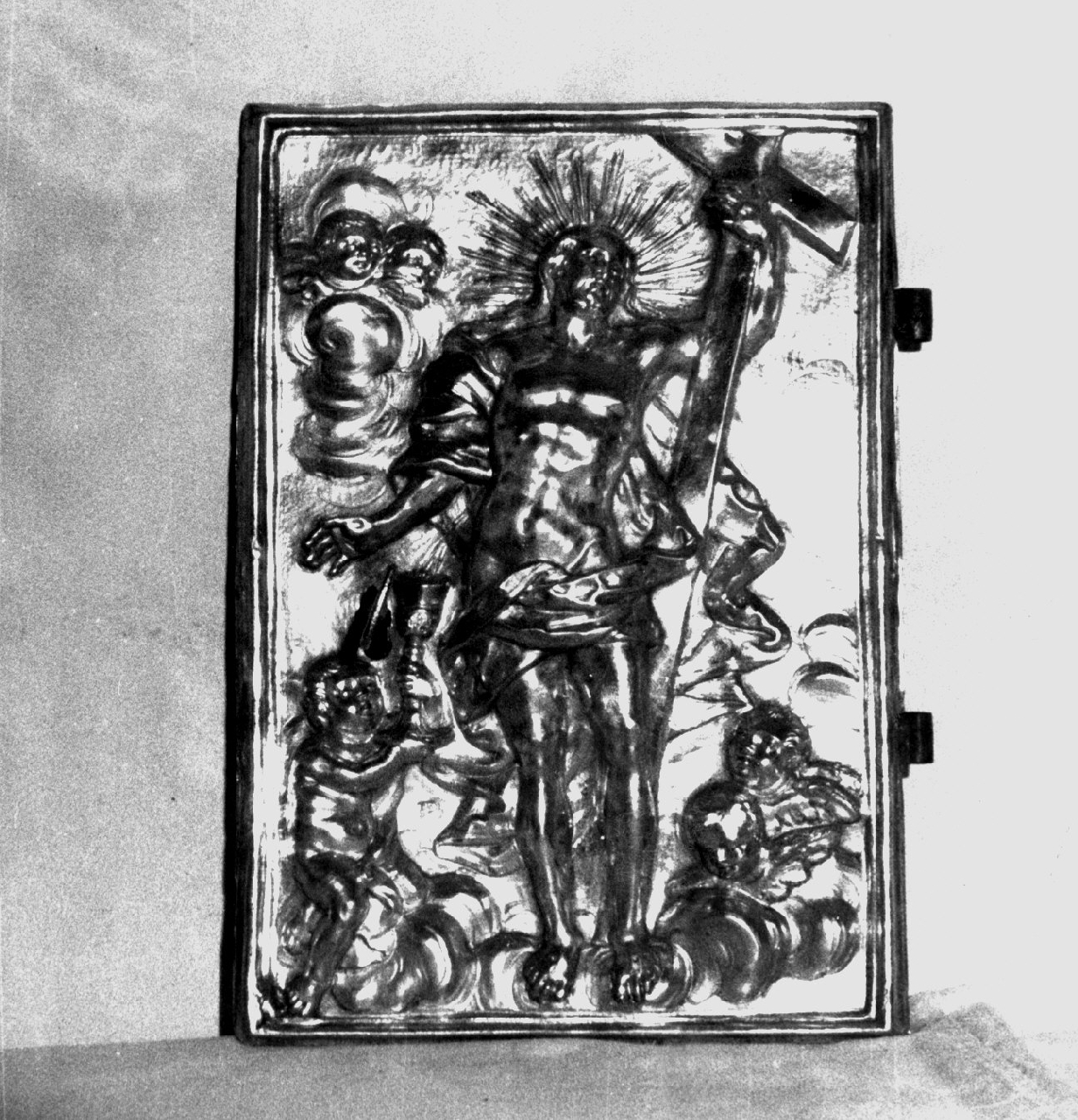 Cristo risorto (sportello di tabernacolo, opera isolata) - bottega napoletana (sec. XVII)