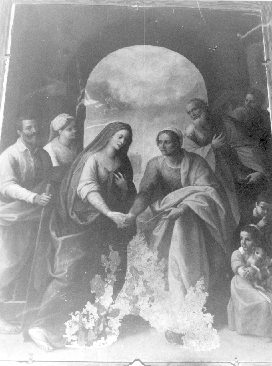 visitazione (dipinto, opera isolata) - ambito calabrese (sec. XVI)