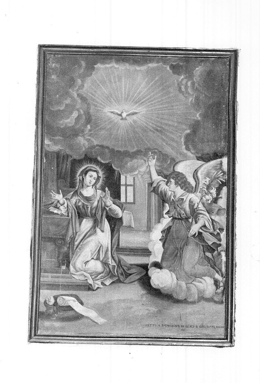 Annunciazione (dipinto, opera isolata) - ambito calabrese (sec. XIX)