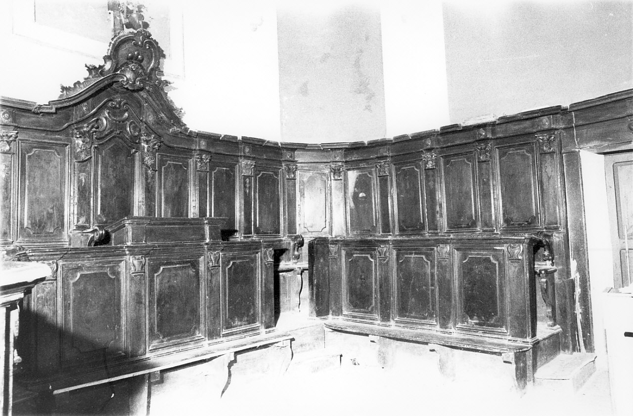 stalli del coro, serie - bottega calabrese (sec. XVIII)