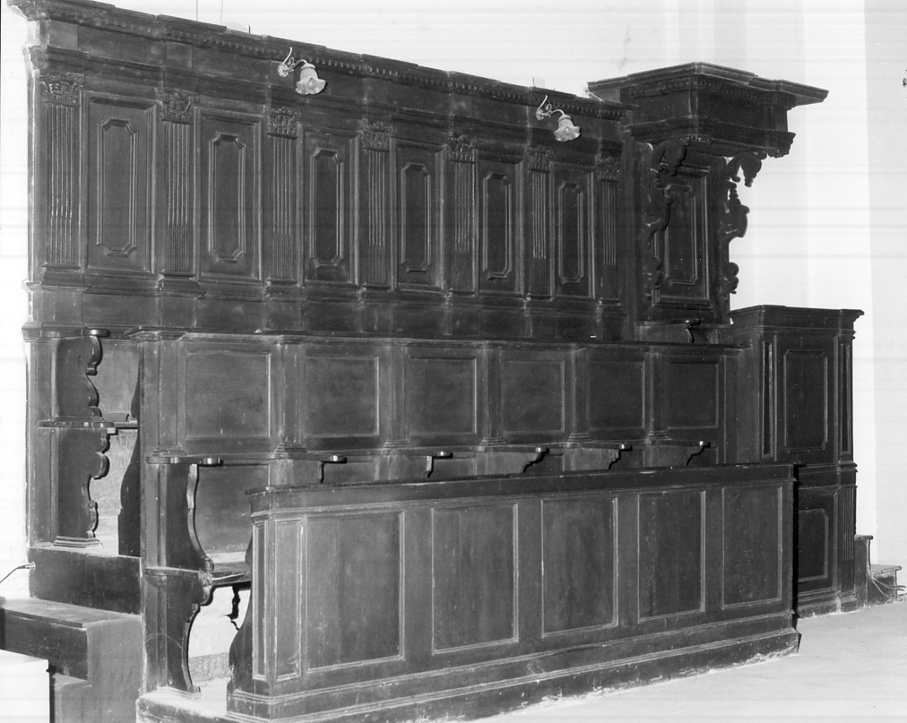 stalli del coro, serie - bottega cappuccina (seconda metà sec. XIX)