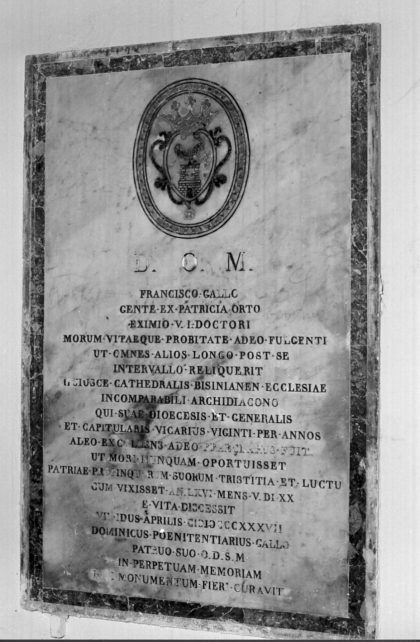 lapide celebrativa, opera isolata - bottega calabrese (sec. XIX)