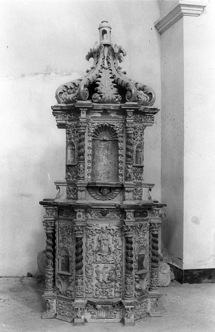 tabernacolo - a frontale architettonico, opera isolata - bottega calabrese (sec. XVIII)