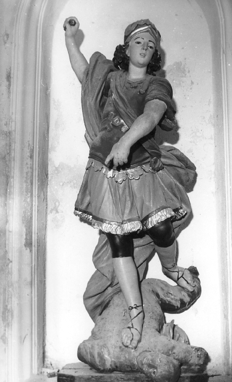 San Michele Arcangelo (statua, opera isolata) - bottega Italia meridionale (sec. XVIII)