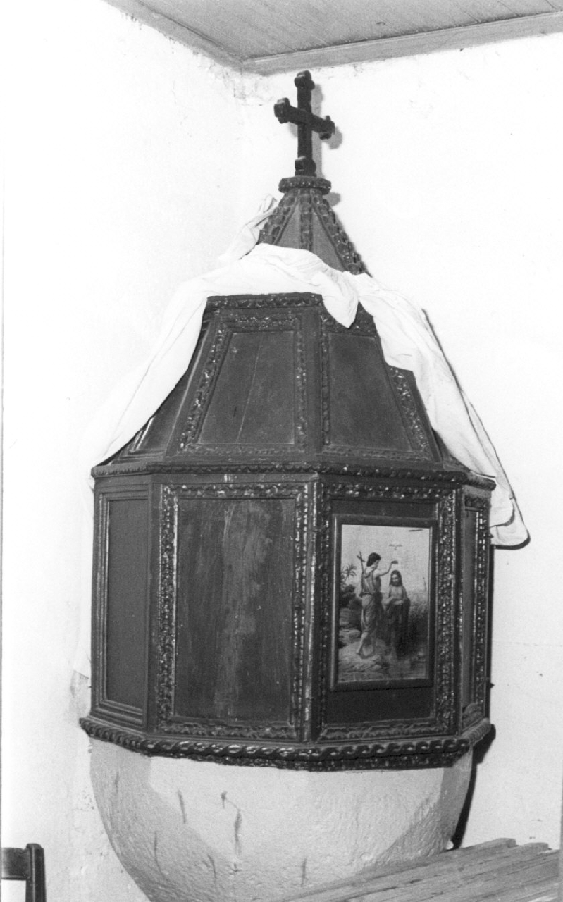 fonte battesimale, opera isolata - bottega calabrese (fine/inizio secc. XVIII/ XIX)