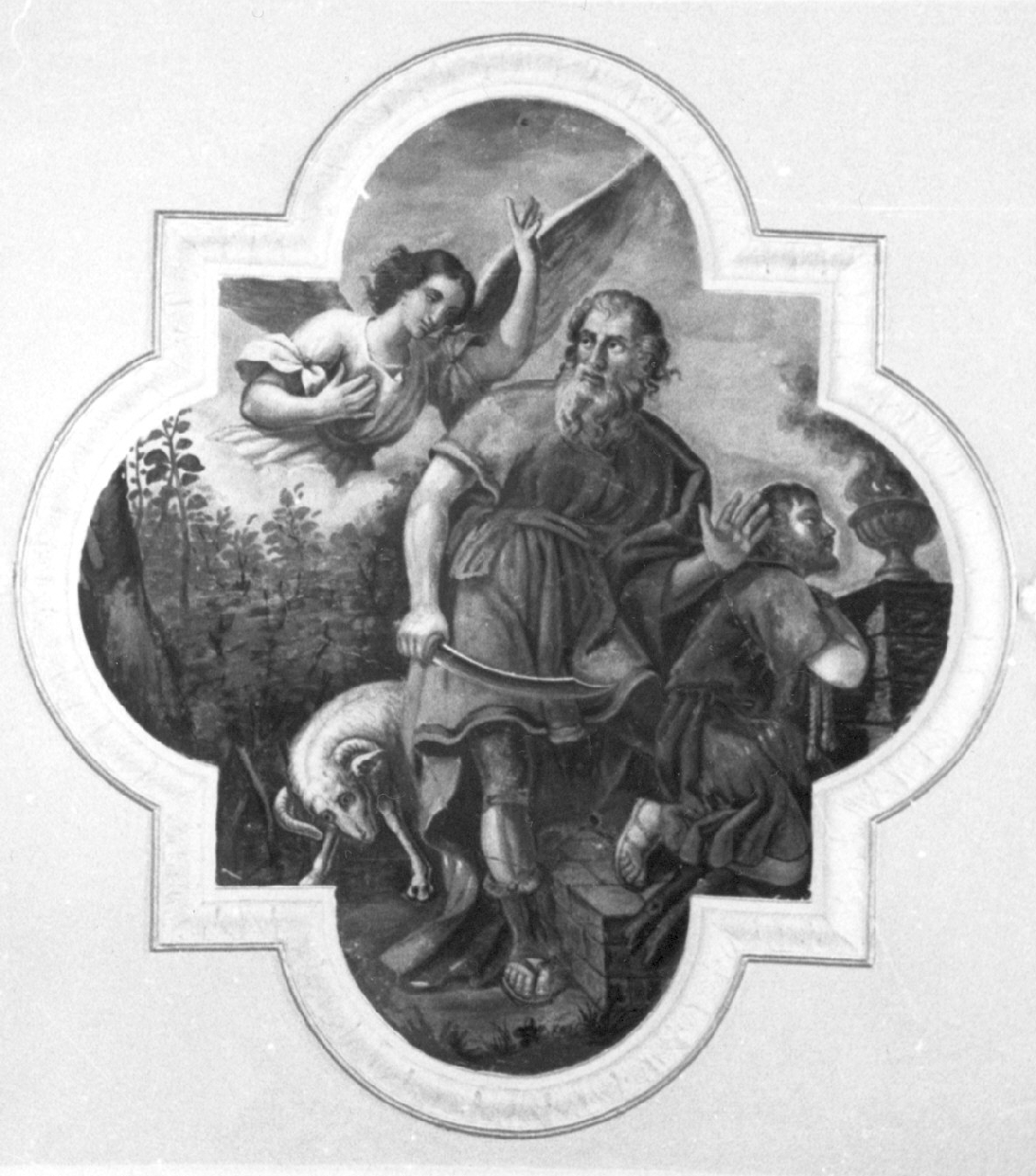sacrificio di Isacco (dipinto, elemento d'insieme) di Santoro Giovanni Battista (seconda metà sec. XIX)