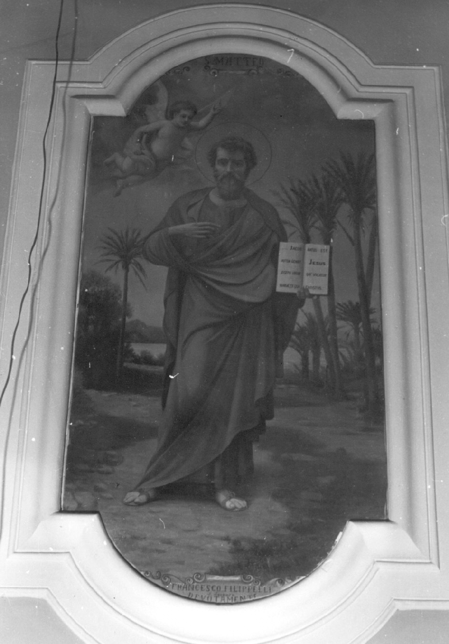 San Matteo Evangelista (dipinto, elemento d'insieme) di Calcagno Luigi (seconda metà sec. XIX)