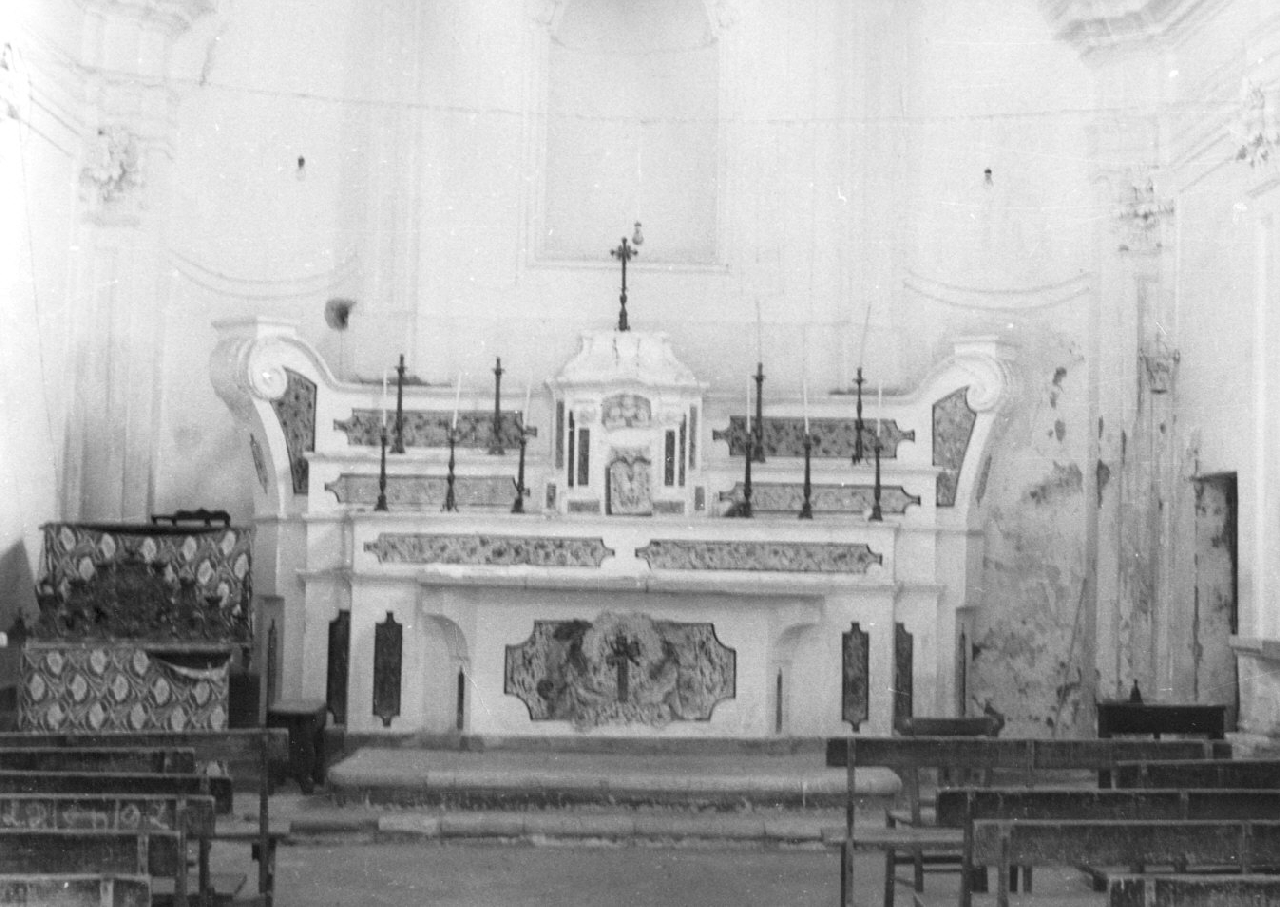 altare maggiore, opera isolata - bottega Italia meridionale (sec. XIX)