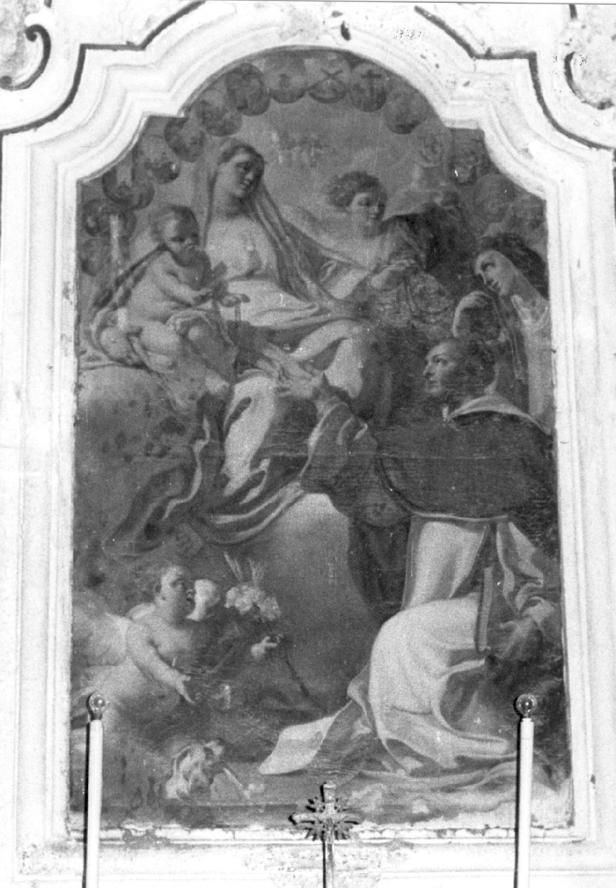 Madonna del Rosario con San Domenico e Santa Caterina da Siena (dipinto, opera isolata) - ambito calabrese (seconda metà sec. XVIII)