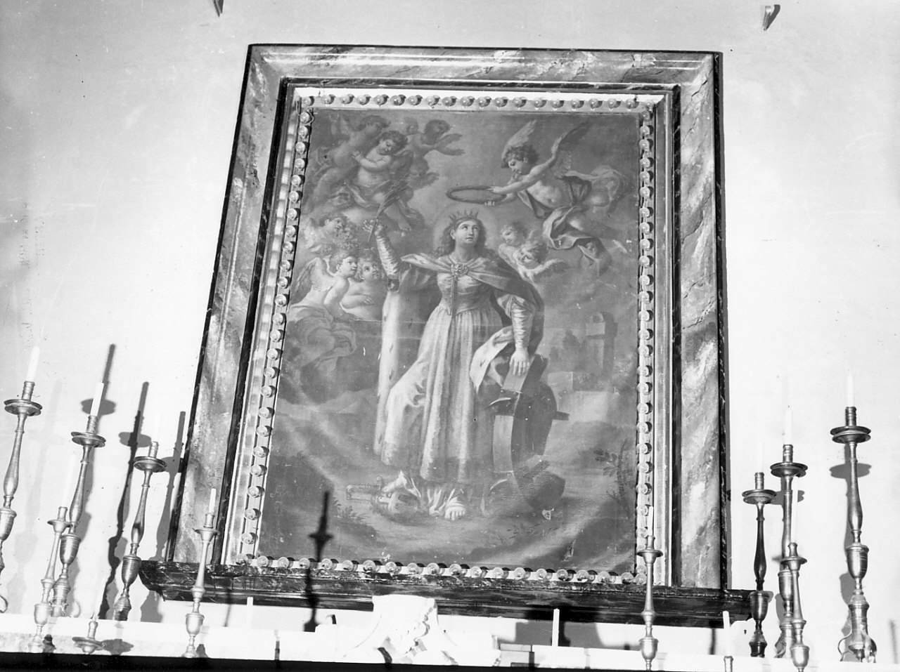 Santa Caterina d'Alessandria (dipinto) di Morillo A (seconda metà sec. XIX)