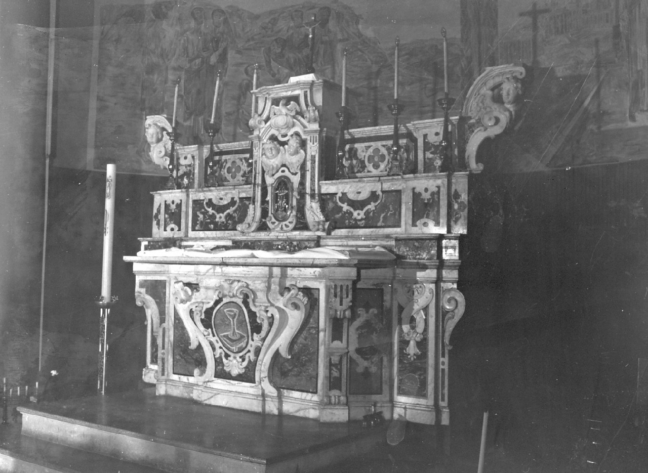 altare maggiore, opera isolata - bottega serrese (sec. XVIII)