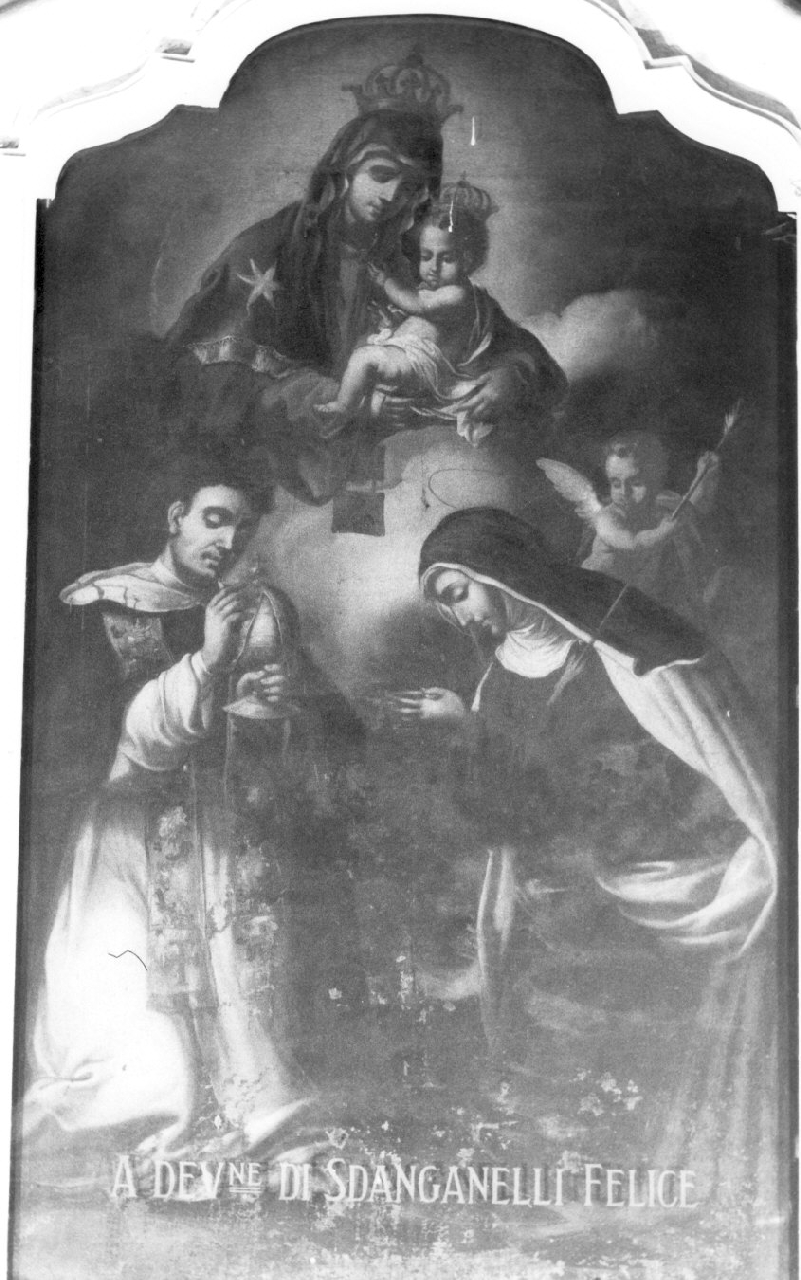 Madonna del Carmelo e santi (dipinto, opera isolata) di Colelli Francesco (sec. XVIII)