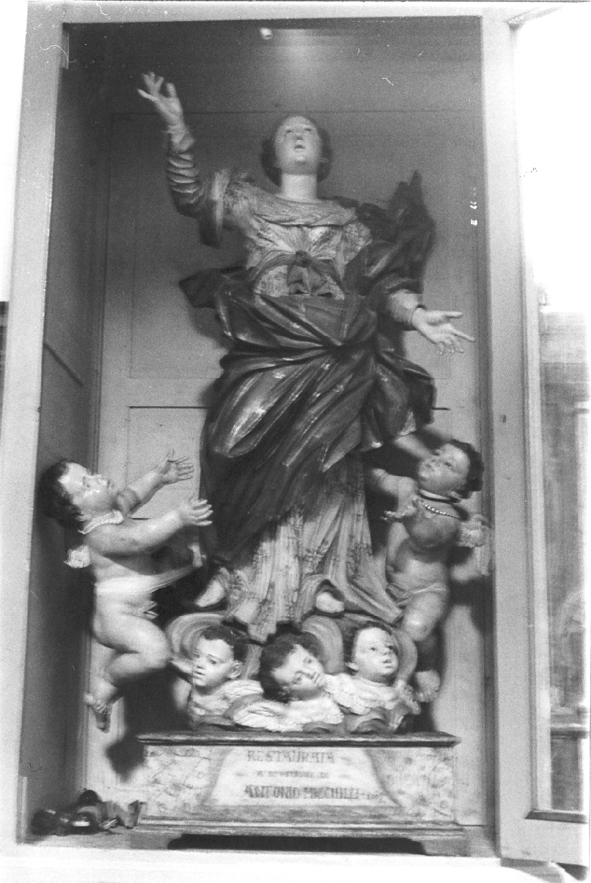 Madonna Assunta con angeli (statua, opera isolata) - bottega Italia meridionale (sec. XVIII)