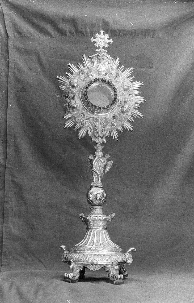 ostensorio - a raggiera, opera isolata - bottega napoletana (sec. XVIII)