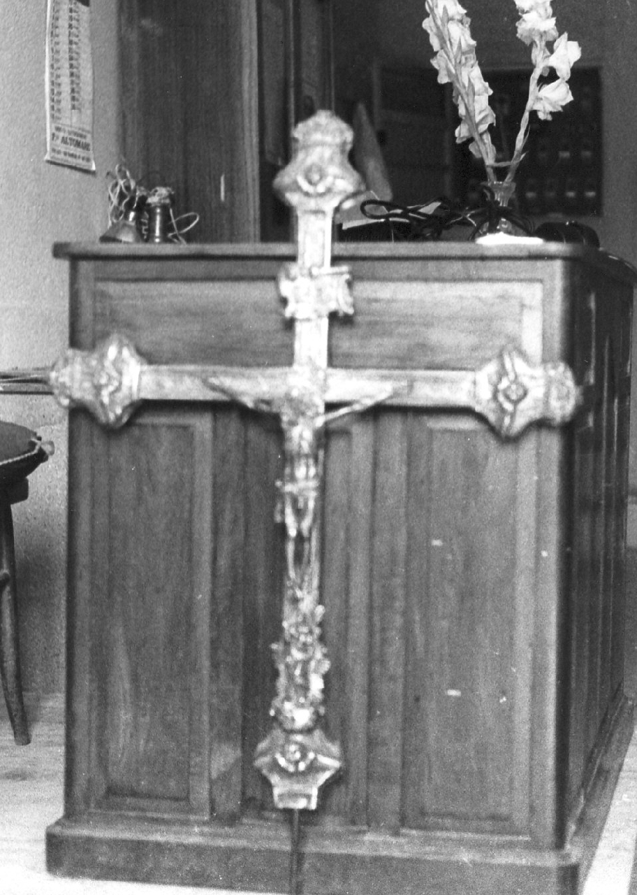 croce processionale, opera isolata - bottega Italia meridionale (sec. XIX)