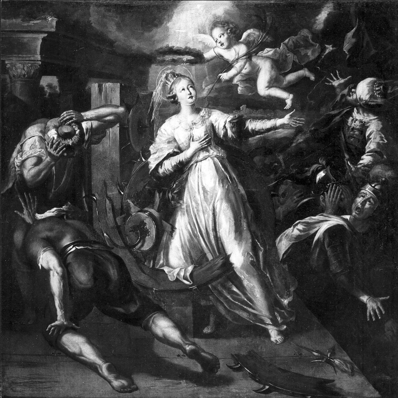 martirio di Santa Caterina d'Alessandria (dipinto, elemento d'insieme) di Borremans Guglielmo (sec. XVIII)